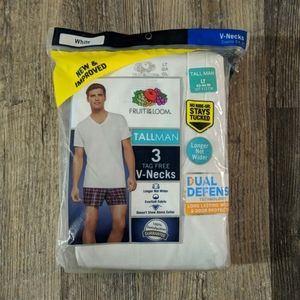 V-Neck White Tee's LT